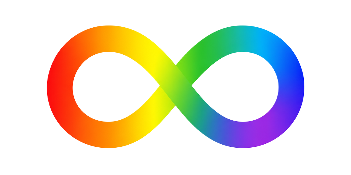 Rainbow infinity symbol